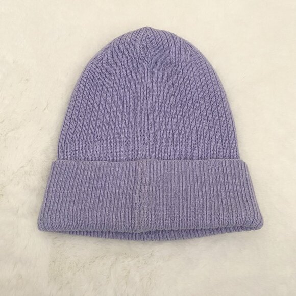 Aritzia Purple Ribbed Toque - Picture 3 of 3